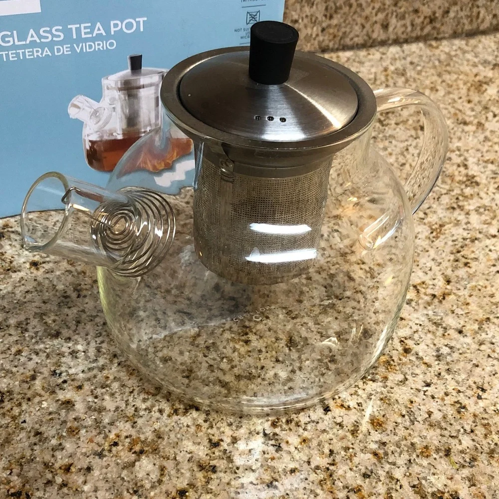 Crofton Glass Tea Pot with Stainless Infuser - Clear